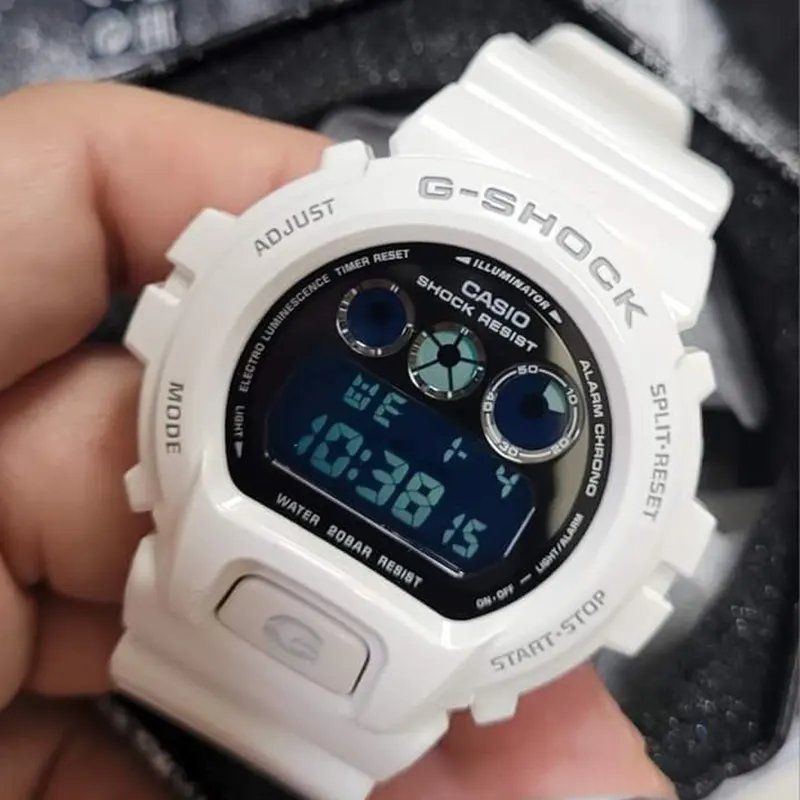 G-Shock 'Black Dial White Glamour Digital Men’s Watch- DW-6900NB-7